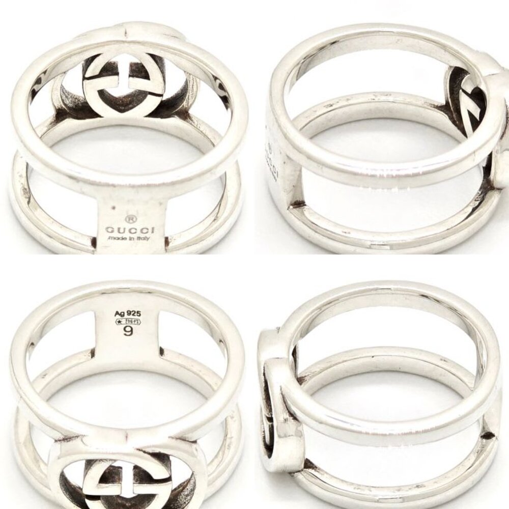 Gucci Interlocking G Ring Star Ring Silver Sv 925… - image 4